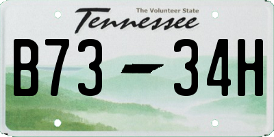 TN license plate B7334H