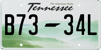 TN license plate B7334L