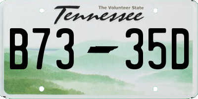 TN license plate B7335D