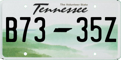 TN license plate B7335Z