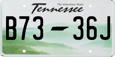 TN license plate B7336J