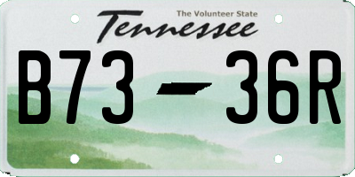 TN license plate B7336R