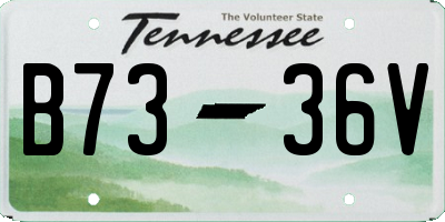TN license plate B7336V