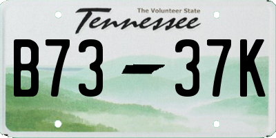 TN license plate B7337K