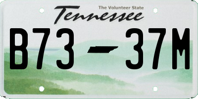 TN license plate B7337M
