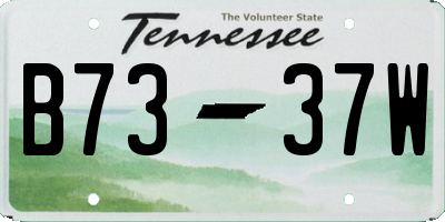 TN license plate B7337W