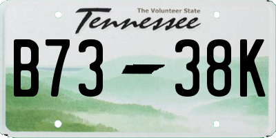 TN license plate B7338K