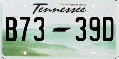 TN license plate B7339D