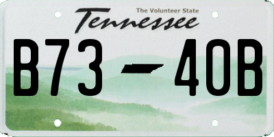TN license plate B7340B