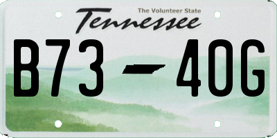 TN license plate B7340G