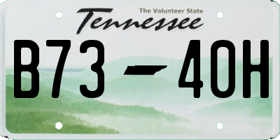 TN license plate B7340H