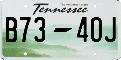 TN license plate B7340J
