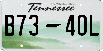TN license plate B7340L