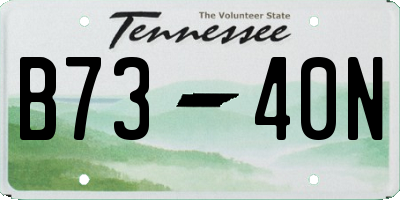 TN license plate B7340N