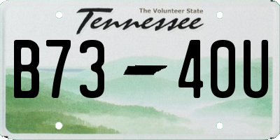 TN license plate B7340U
