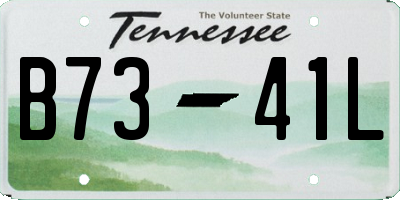 TN license plate B7341L