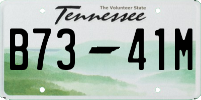 TN license plate B7341M