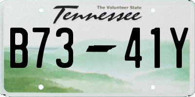 TN license plate B7341Y