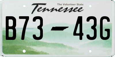 TN license plate B7343G