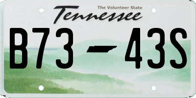TN license plate B7343S