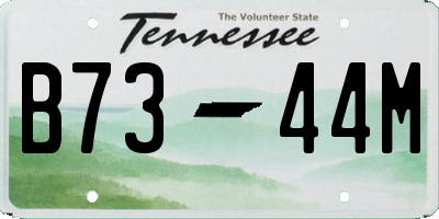 TN license plate B7344M