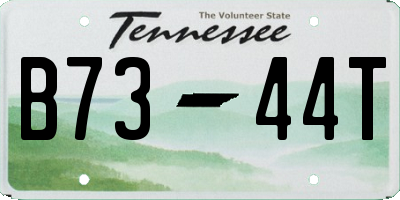 TN license plate B7344T