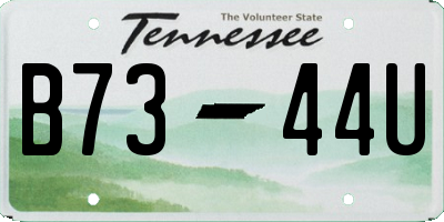 TN license plate B7344U