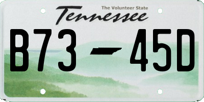 TN license plate B7345D