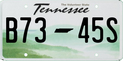TN license plate B7345S