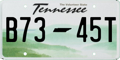 TN license plate B7345T