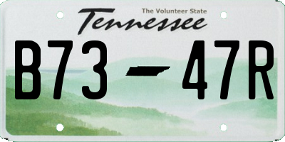 TN license plate B7347R