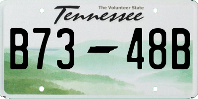 TN license plate B7348B