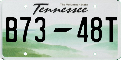 TN license plate B7348T