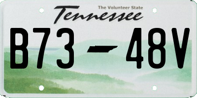 TN license plate B7348V