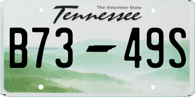 TN license plate B7349S