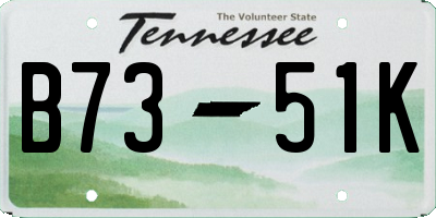 TN license plate B7351K