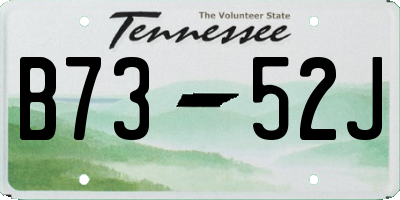 TN license plate B7352J