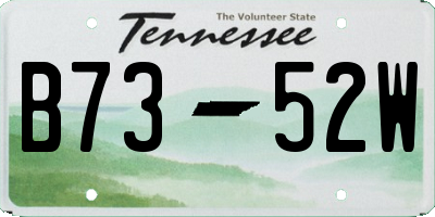 TN license plate B7352W