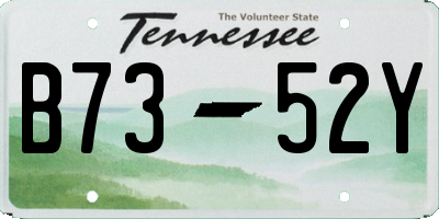 TN license plate B7352Y