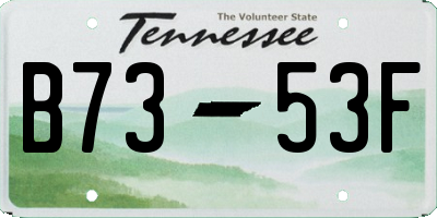 TN license plate B7353F