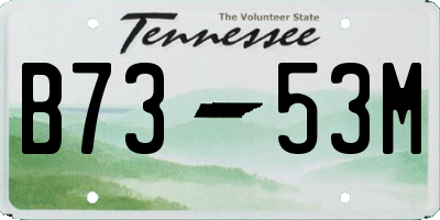 TN license plate B7353M