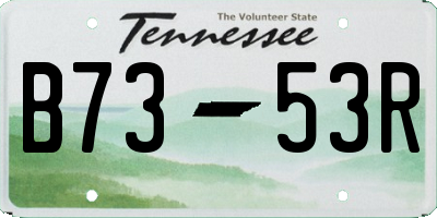 TN license plate B7353R