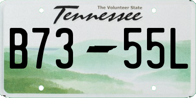 TN license plate B7355L