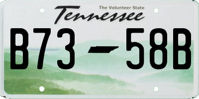 TN license plate B7358B