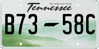 TN license plate B7358C