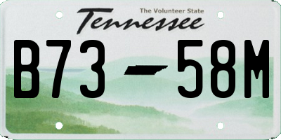 TN license plate B7358M