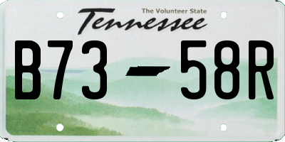 TN license plate B7358R