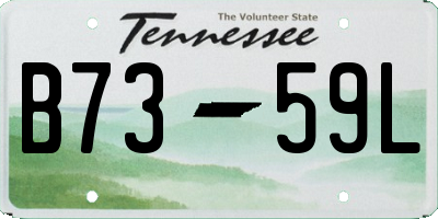 TN license plate B7359L