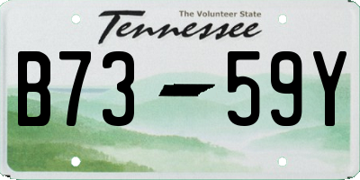 TN license plate B7359Y