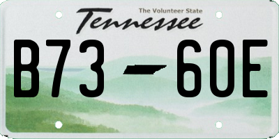 TN license plate B7360E
